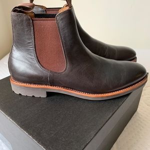 J.CREW - Chelsea Leather Boots Dark Brown